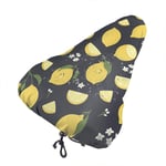 lucky-bonbon Lemon and Flower(08) Fashion Waterproof Keep Dry Bike Seat Cover The Perfect Bicycle Seat Cover Waterproof Sunscreen And Dustproof For All Bicycle Exercise.