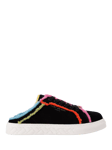 Kurt Geiger London Kensington Suede Cupsole Mule Trainers, Black/Multi