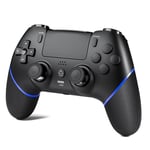 CHEREEKI Wireless Controller for PS4, Compatible with P-S4/Slim/Pro Bluetooth Gamepad Joystick PS4 Remote Control with Paddles Dual Vibration Turbo Six Axis Touch Panel Stereo Headphone Jack Black