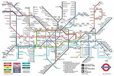 Pyramid International " London Underground Map Maxi Poster, Multi-Colour, 61 x 91.5 x 1.3 cm