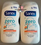 2 x Sanex Baby Zero Hypoallergenic Nourishing Bath, Wash & Shampoo 450ml