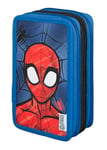 Scooli - Trousse d'écolier à Triple Couverture Spider Man avec stylos et Accessoires de qualité supérieure - Idéale pour l'école, Les Loisirs et Les déplacements - À partir de 6 Ans