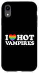 Coque pour iPhone XR J'aime Hot Vampire Funny Vampiric Blood Book Gay Fan Pride