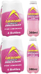 Lucozade Pink Lemonade Zero Sugar 8 x 380ml Energy Drink Lemon & Red Berry