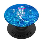 Jellyfish Ocean Decor Jelly Fish Sea Animals Blue Sea PopSockets PopGrip: Swappable Grip for Phones & Tablets