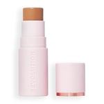 Revolution Skin Silk Bronzer Stick - Couleur modulable pour joues, yeux et lèvres - Formule crème à poudre - Vegan & Cruelty-Free - Light Sunkissed - 4,5 g