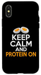 iPhone X/XS Keep Calm and Protein On Weight Lifting Case