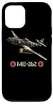 Coque pour iPhone 12/12 Pro La Seconde Guerre mondiale 2 avion de chasse allemand ME 262