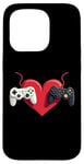 Coque pour iPhone 15 Pro Manettes de jeu d'amour pour la Saint-Valentin Gamers Couple