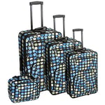 Rockland Polka Softside Ensemble de valises Droites, 4-Piece Set (14/19/24/28)