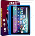 RKINC Verre Trempé [Lot de 2] pour Amazon Fire HD 8 Kids 2022 12, Film Protection écran, Dureté 9H 0,33 mm HD Glass [sans Bulles d'air][Résistant aux rayures][Garantie à vie]