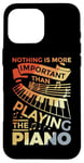 Coque pour iPhone 16 Pro Max Clavier de piano Motivation Design pour Pianiste