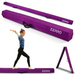 ZERRO Poutre Gymnastique Pliable Enfant, 240cm/270cm Poutre de Gym, Gymnastique Materiel Portative, Vert/Violet