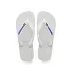 Havaianas Unisex Havaianas Brasil Logo Flip Flops, White, 13 UK