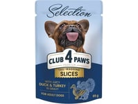 Club 4 Paws Club4£ Hund 85G Skivor Anka Kalkon I Sås