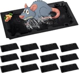 Piege a Souris 12 PCS, Tapis De Colle Anti - Souris pour Piège à Souris Plaque Adhésive Imperméable à l'eau, Produit Anti - Souris Efficace, pour Cuisine Chambre Balcon Garage