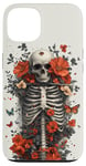 iPhone 13 Skeleton Ribcage Anatomy with Flowers Butterflies Case