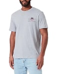 GANT Men's REG Archive Shield EMB SS T-Shirt, Grey Melange, M