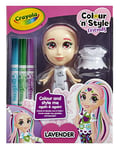 CRAYOLA Colour 'n' Style Friends: Lavender | Colour & Style Your Own Doll, Again and Again! (Includes Magic Dry-Erase Pens) | Ideal For Kids Aged 3+