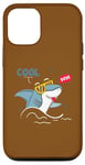 Coque pour iPhone 12/12 Pro Cool Dude – Soyez votre auto-rester au frais – Requin cool avec lunettes