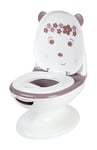 Bebeconfort pot bébé toilette, siège d'apprentissage de la propreté, 1-4 ans, 0-20 kg, pare-éclaboussures, vrai son de chasse, cuvette amovible, facile à nettoyer, pied en caoutchouc, Ours Lavande