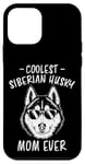 Coque pour iPhone 12 mini Husky sibérien le plus cool maman jamais drôle Husky sibérien