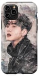 Coque pour iPhone 11 Pro Aquarelle noire géométrique plus K-Drama Korean Drama Oppa