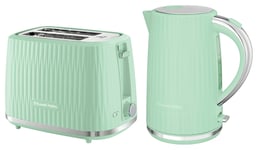 Russell Hobbs Eden Pistachio Green Kettle & Toaster 27364BU