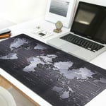 Gaming Mouse Mat Pad X-Large World Map Anti-slip Pc Laptop Desk Pad 80x30cm