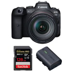 Canon EOS R6 + RF 24-105mm f/4L IS USM + SanDisk 128GB Extreme PRO UHS-II SDXC 300 MB/s + Canon LP-E6NH | Garantie 2 ans