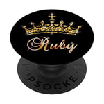 Ruby Name Crown Queen Princess Royal Design - Ruby PopSockets Swappable PopGrip