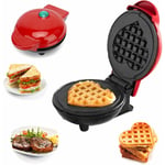 CCYKXA Mini Gaufrier, Petit Gaufrier Rond, Machine a Gauffre, Mini Gaufrier et pancake Waffle Maker Appareil a Gauffre pour Cadeaux de Noël, Fête des