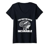 Womens The Doctor Says Calligraphy And Hand Lettering Lover V-Neck T-Shirt