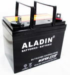 Batterie Zip Au Gel Aladin 12V 28Ah Polo Positif Droit pour Tracteur