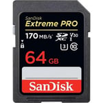 Sandisk Extreme Pro SDXC 64GB Up To R200MB/S W90MB/S SD Card UHS-I V30