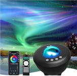 Febotak Aurora Projecteur étoiles, galaxie, musique, plafond, veilleuse pour bébé, enfants, adultes, avec bruit blanc, somnifère, compatible avec Alexa