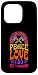 iPhone 15 Pro Peace Love And Axe Throwing Bohemian Rainbow Case