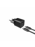 FIXED Super Fast Charger USB-C 30W+USB-C cable 1m Black