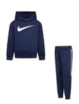 Nike Nike Sportswear Club Poly Pullover Hoodie And Pants Set Marinblå