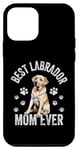 Coque pour iPhone 12 mini Best Lab Mom Ever Funny Labrador Mom Mother's Day