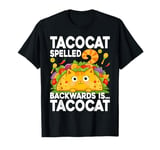 Taco Cat Spelled Backwards is Tacocat Meme Silly Cat Lover T-Shirt