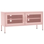 vidaXL Tv-bänk pink 105x35x50 cm stål Rosa