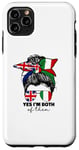 iPhone 11 Pro Max Half Britain And Italian British UK Italia Flag Girl Women Case