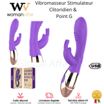 Vibromasseur Rabbit Stimulateur Sextoy clitoris point G Femme USB Vibe Couple