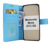 New Standcase Wallet Motorola Moto G73 5G (Ljusblå)