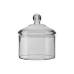3pcs Gozo Medium Clear Plastic Round Jar Kitchen Food  Storage with Lid Canister