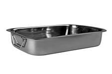 Maitre Chef PLATIN032 Plat à Lasagnes en Inox 30x21.5x4.5cm