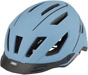 ABUS Pedelec 2.0 Casque Vélo Urbain - Casque E-Bike de Haute Qualité avec Lumière Arrière et Visière pour Circulation en Ville - Unisexe - Bleu, Taille M