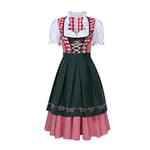 Womens Apron Oktoberfest Costume German Bavarian Fancy Beer Maid Dirndl Dress