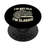 I'm Not Old I'm Classic Vintage Moto Funny Biker Men PopSockets PopGrip Adhésif